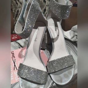 Jeffrey Campbell heels size 6 sparkly silver